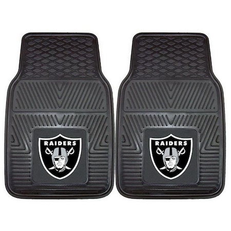 Fanmats Oakland Raiders Car Mats Heavy Duty 2 Piece Vinyl 4610408774